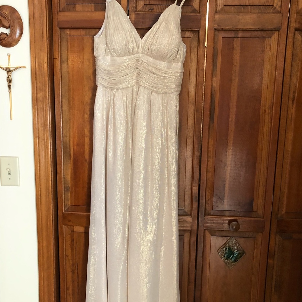 Shimmering gold gown. Excellent condition. Size 4